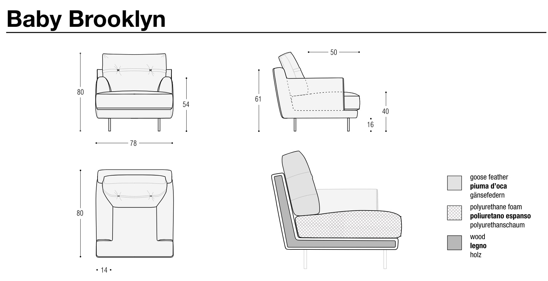 Poltrona Baby Brooklyn - Flexteam