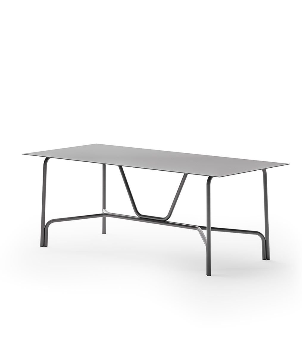 Unopiù | Tavolo Salò rettangolare in alluminio 203 cm