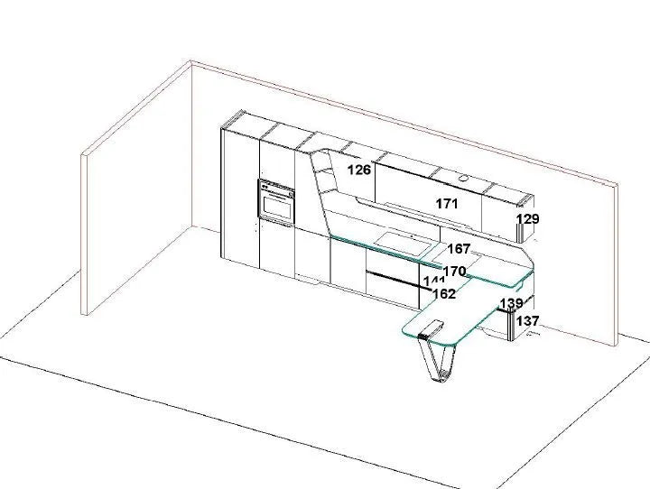 Cucina design con penisola Snaidero Vision