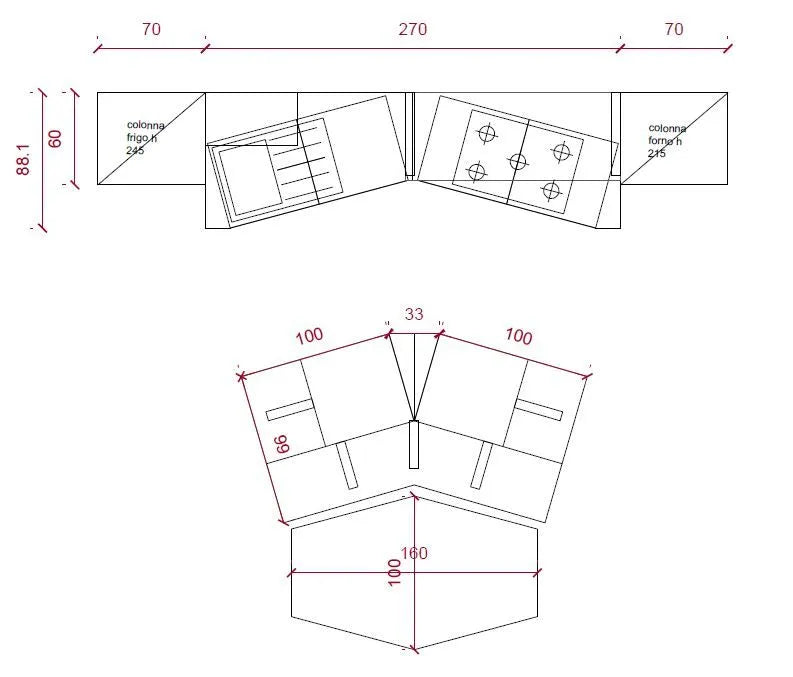 Cucina in muratura ad isola Zappalorto