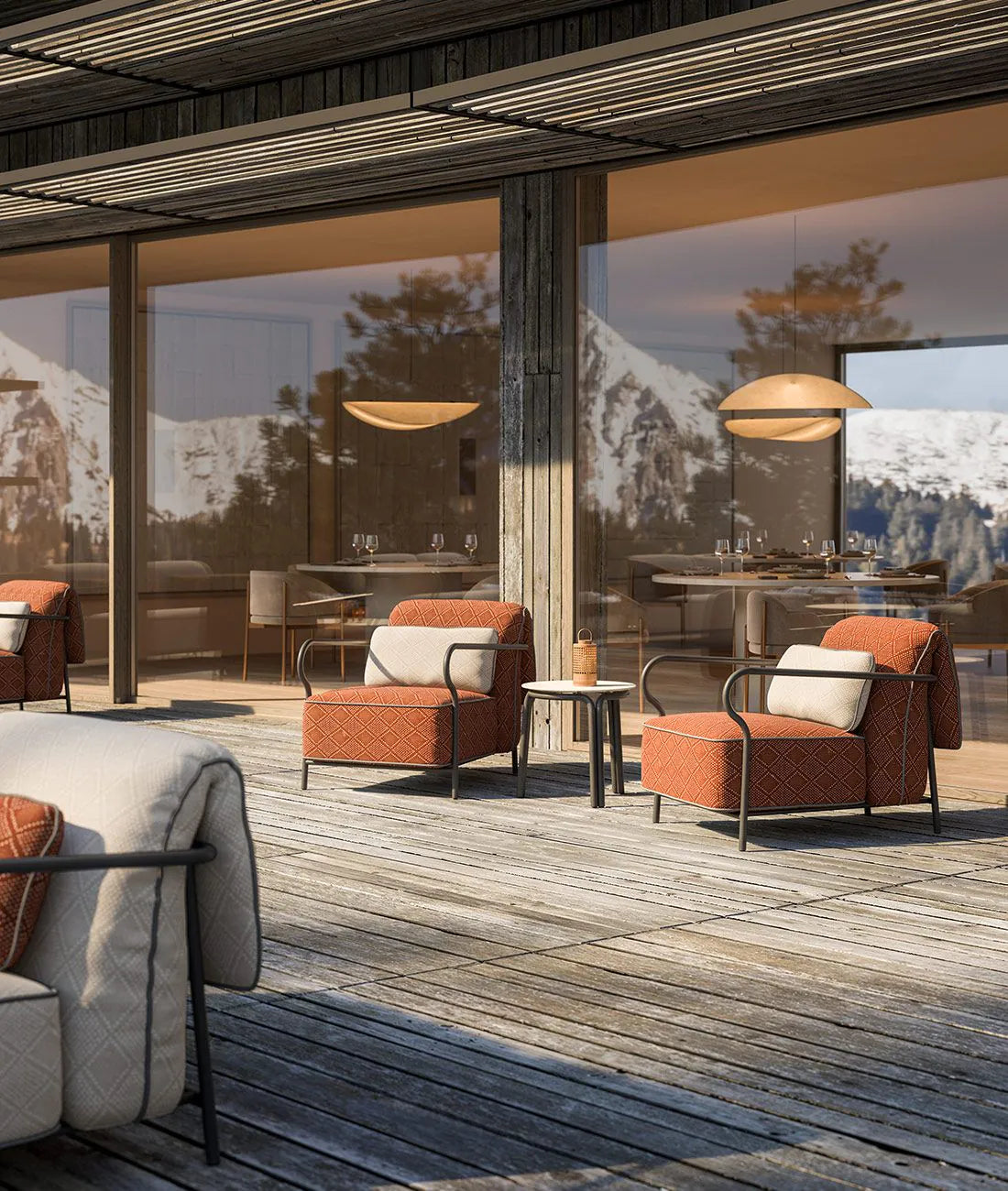 Unopiù | Tavolo basso rotondo Salò in alluminio 45 cm