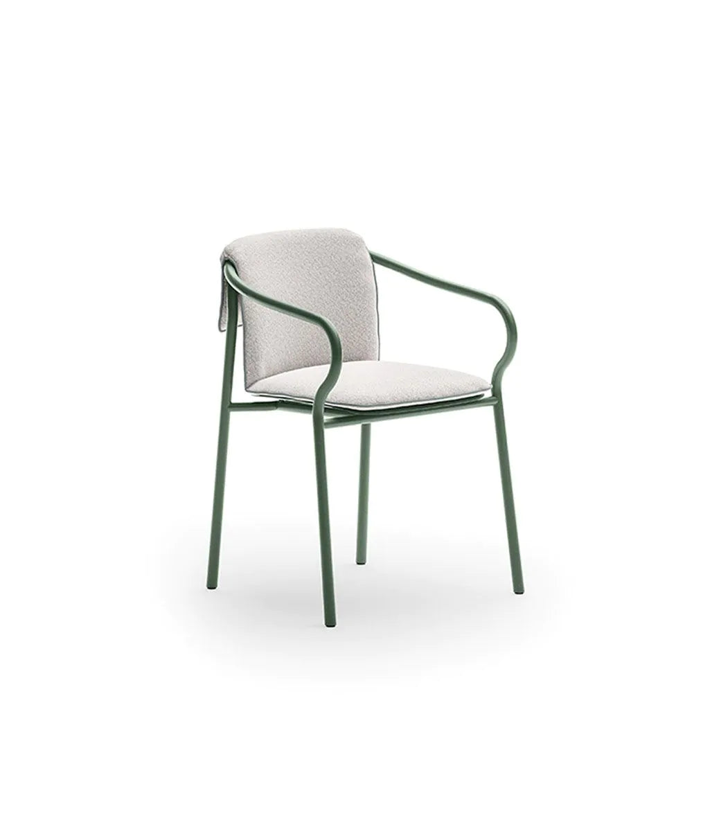 Unopiù | Sedia Salò con cuscino di seduta e schienale