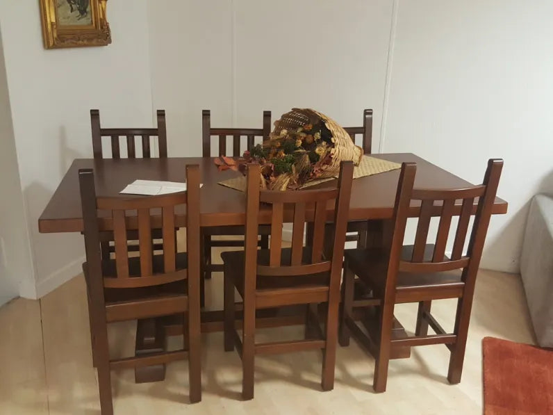 Tavolo cucina classico con 6 sedie