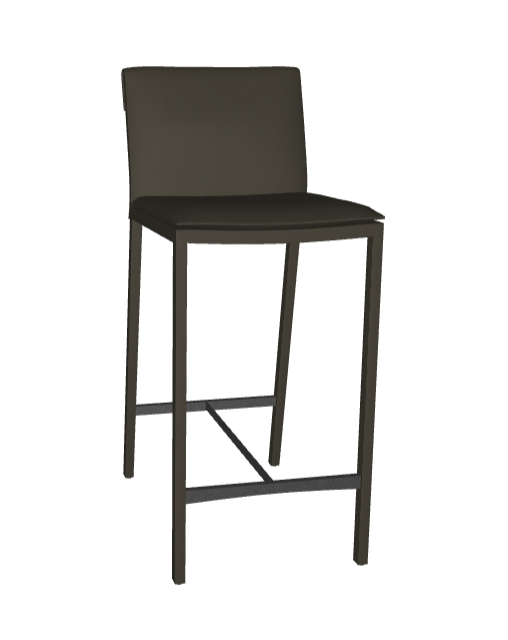 Sgabello Isabel Cattelan - struttura in acciaio e cuscini imbottiti e rivestiti in ecopelle, tessuto, synthetic nubuck, micro nubuck o pelle