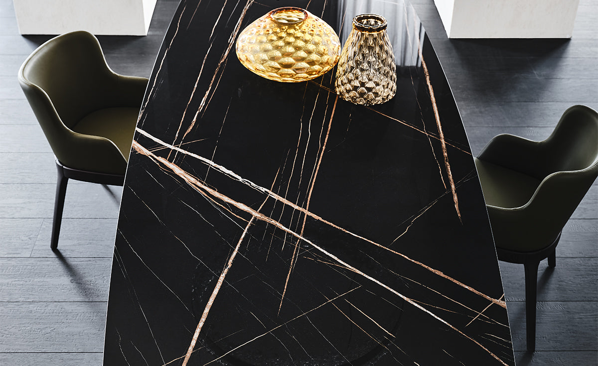 Tavolo Mad Max Keramik Cattelan - base in acciaio e piano in ceramica (240x120x74h)