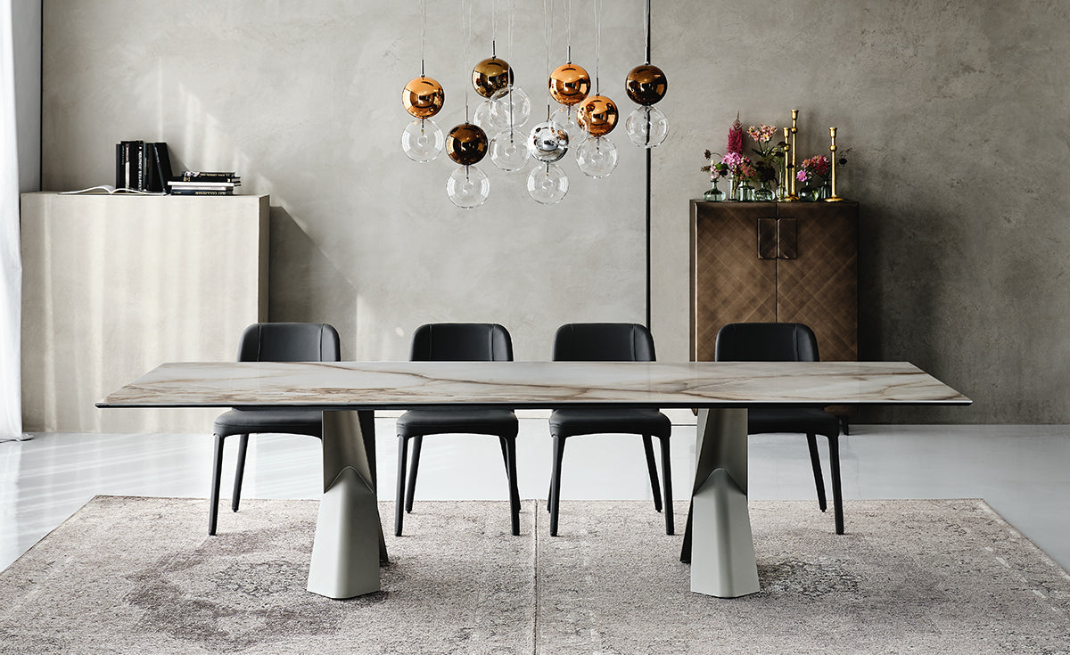 Tavolo Mad Max Keramik Cattelan - base in acciaio e piano in ceramica (240x120x74h)