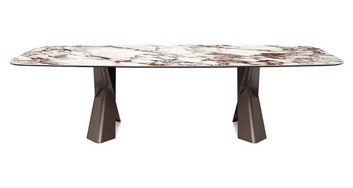 Tavolo Mad Max Keramik Cattelan - base in acciaio e piano in ceramica (240x120x74h)