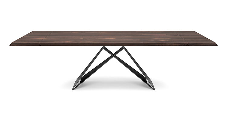 Tavolo Premier Wood Drive - base in acciaio e piano in legno