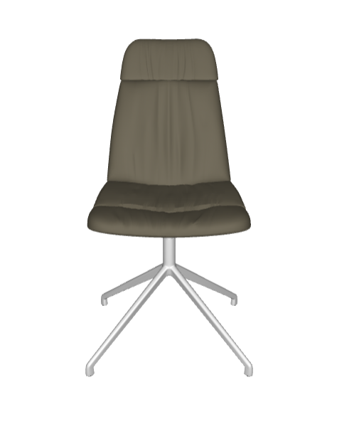 Sedia Kelly Cattelan - base in alluminio lucido o verniciato e rivestimento in tessuto, synthetic nubuck, ecopelle o pelle