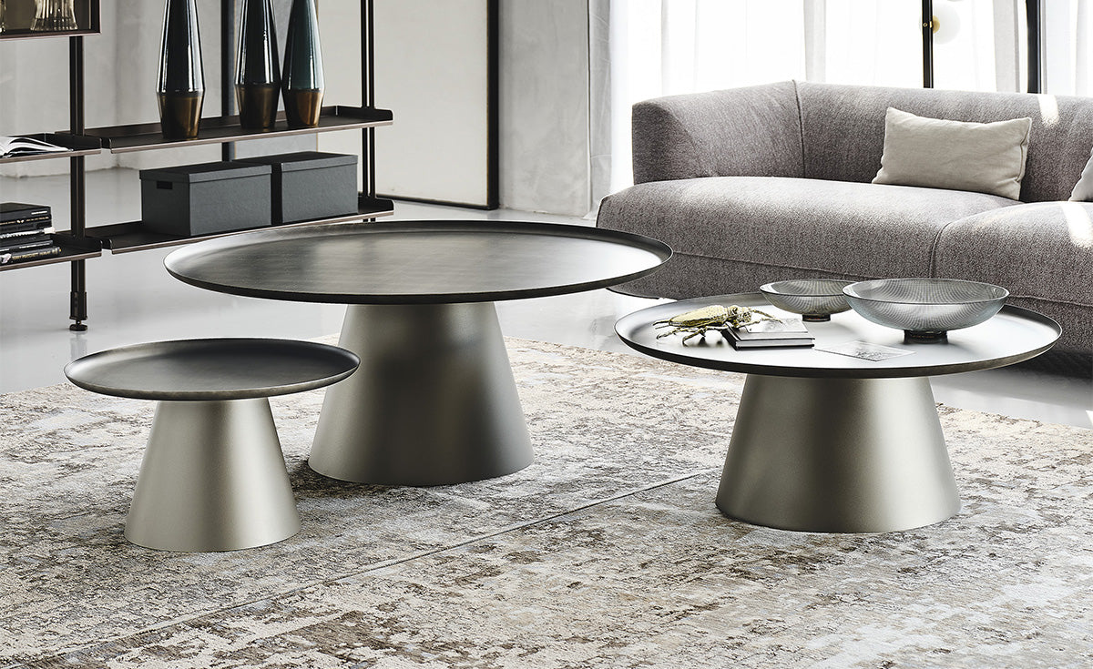 Tavolino Amerigo Cattelan - base e piano in metallo verniciato