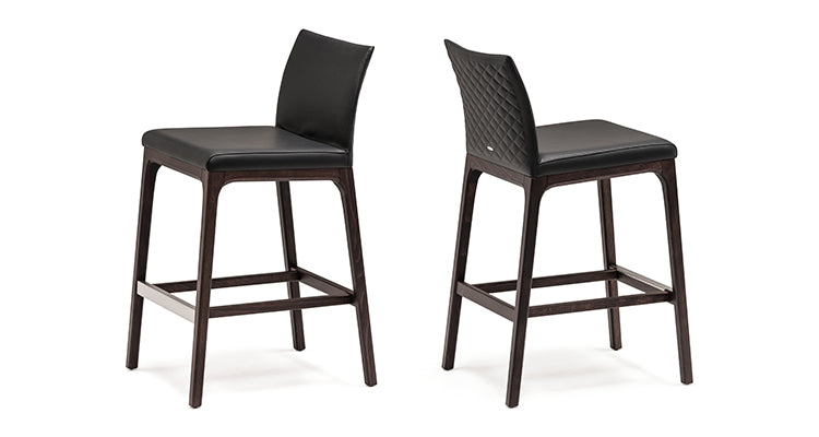 Sgabello Arcadia Couture Cattelan - struttura in legno e rivestimento in ecopelle o pelle