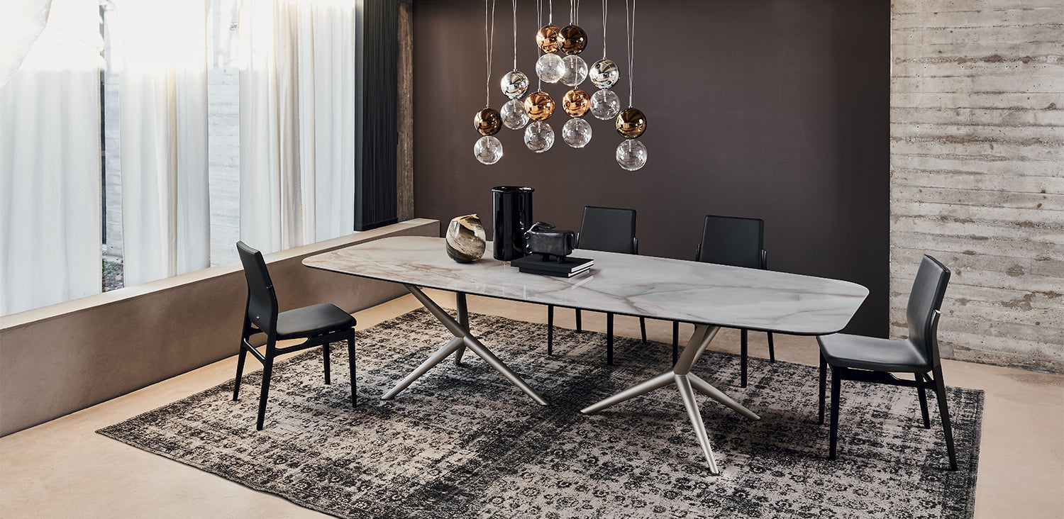 Tavolo Atlantis Keramik Cattelan - base in acciaio e piano in ceramica  ( 240x120x75h sag)