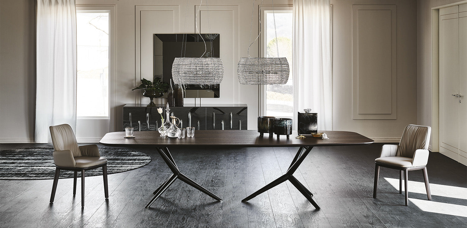 Tavolo Atlantis Wood Cattelan - base in acciaio e piano in legno