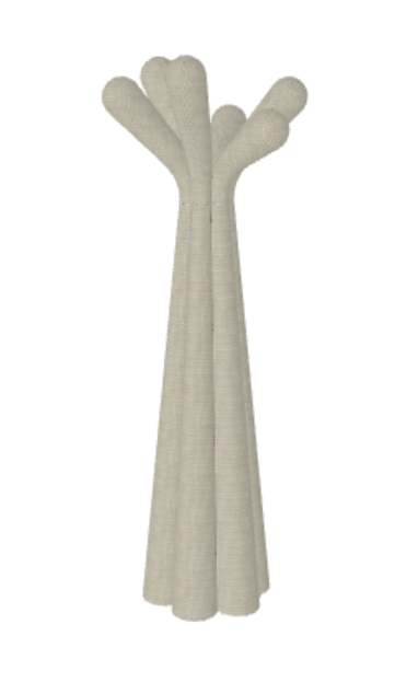 Appendiabiti Anemone Bonaldo - struttura in plastica oppure interamente rivestita in tessuto