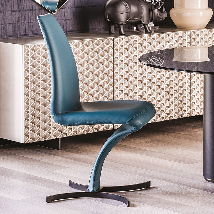 Sedia Betty Cattelan - struttura e base in acciaio e rivestimento in tessuto, synthetic nubuck, micro nubuck, pelle o ecopelle