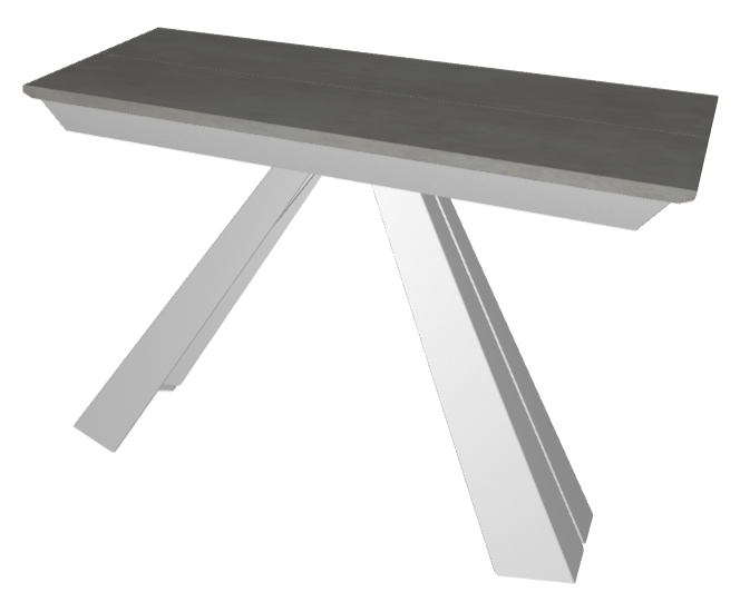 Consolle Convivium Cattelan - base in acciaio e piano in laminato