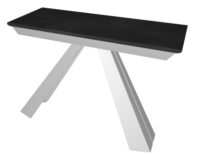 Consolle Convivium Cattelan - base in acciaio e piano in laminato