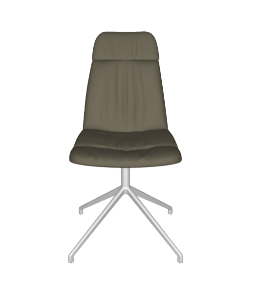 Sedia Kelly Cattelan - base in alluminio lucido o verniciato e rivestimento in tessuto, synthetic nubuck, ecopelle o pelle