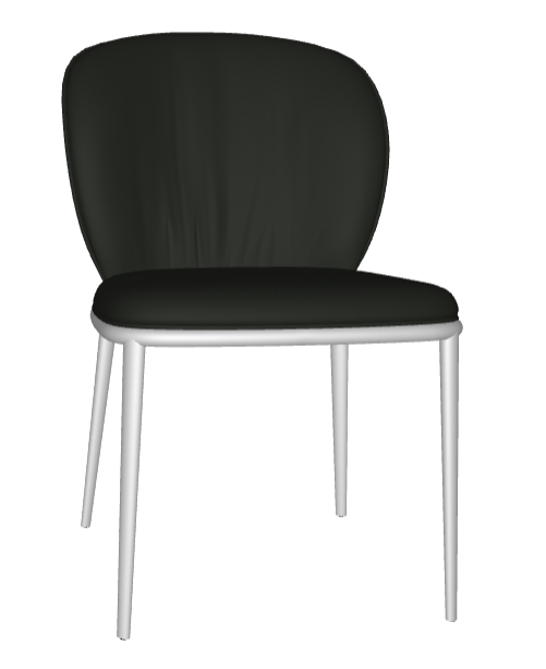 Sedia CHRIS ML Cattelan - struttura in acciaio verniciato e rivestimento in tessuto, synthetic nubuck, micro nubuck, ecopelle  o pelle