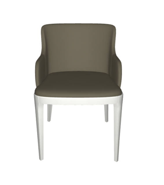 Sedia Magda Cattelan - struttura in legno e rivestimento in tessuto, synthetic nubuck, micro nubuck, ecopelle o pelle