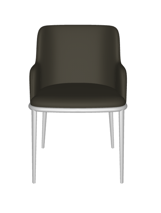 Sedia Magda ML Cattelan - struttura in acciaio e rivestimento in tessuto, synthetic nubuck, micro nubuck, ecopelle o pelle