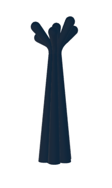 Appendiabiti Anemone Bonaldo - struttura in plastica oppure interamente rivestita in tessuto