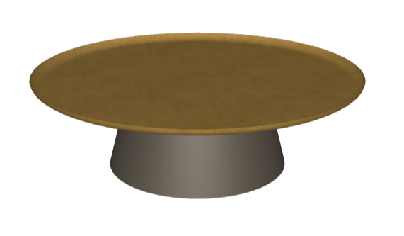 Tavolino Amerigo Cattelan - base e piano in metallo verniciato