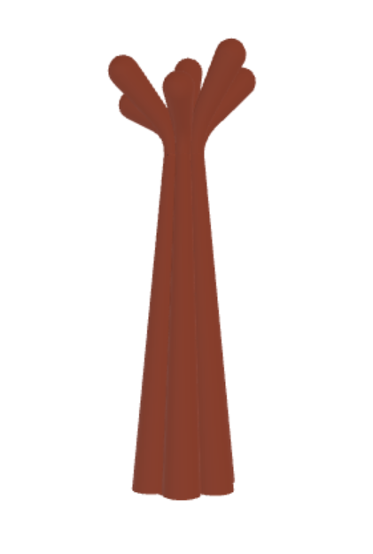 Appendiabiti Anemone Bonaldo - struttura in plastica oppure interamente rivestita in tessuto