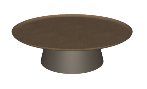 Tavolino Amerigo Cattelan - base e piano in metallo verniciato