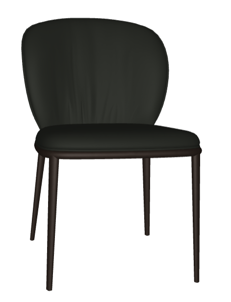 Sedia CHRIS ML Cattelan - struttura in acciaio verniciato e rivestimento in tessuto, synthetic nubuck, micro nubuck, ecopelle  o pelle