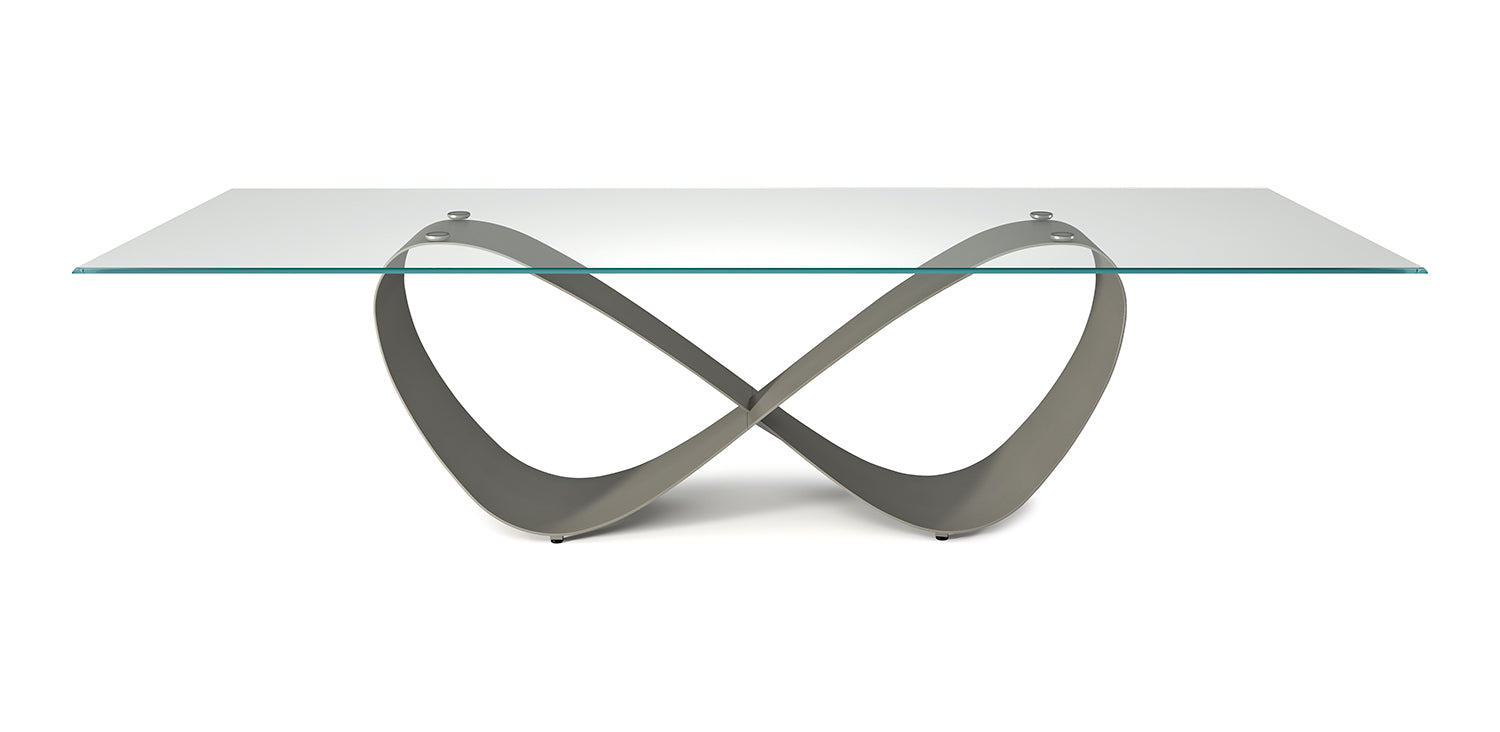 Tavolo Butterfly Cattelan - base in acciaio e piano in cristallo 15 mm