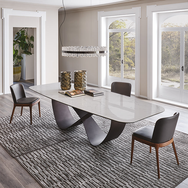 Tavolo Butterfly Keramik - base in acciaio e piano in ceramica (240x120x75h)