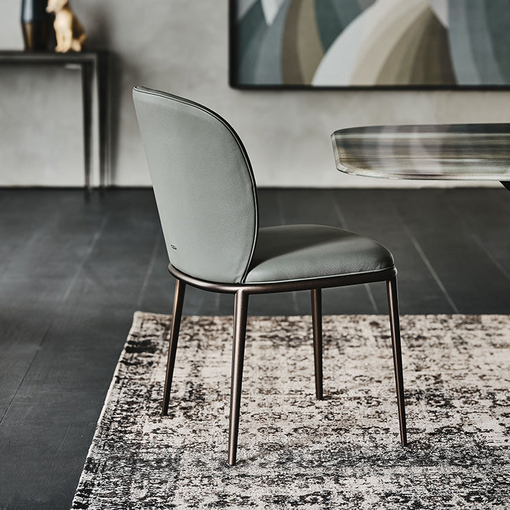 Sedia CHRIS ML Cattelan - struttura in acciaio verniciato e rivestimento in tessuto, synthetic nubuck, micro nubuck, ecopelle  o pelle