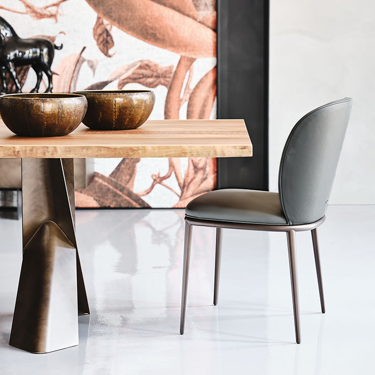 Sedia CHRIS ML Cattelan - struttura in acciaio verniciato e rivestimento in tessuto, synthetic nubuck, micro nubuck, ecopelle  o pelle