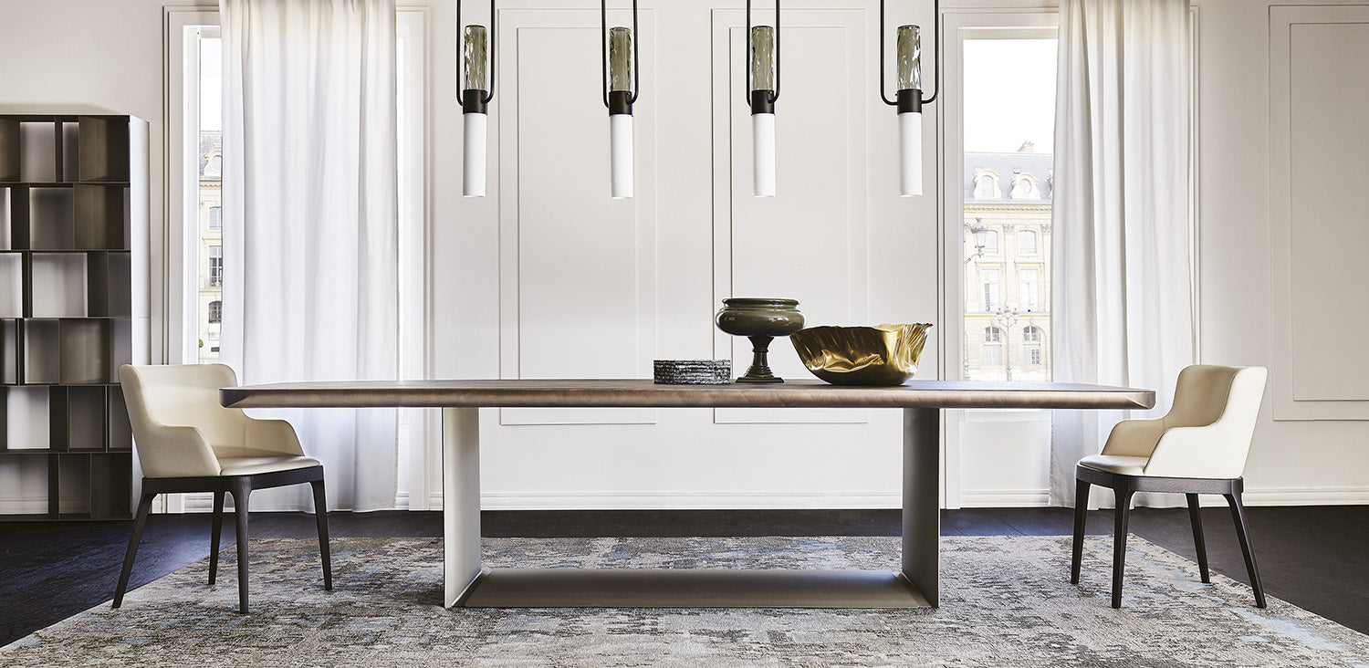 Tavolo Dragon Keramik Premium Cattelan - base in acciaio e piano in ceramica 5 cm