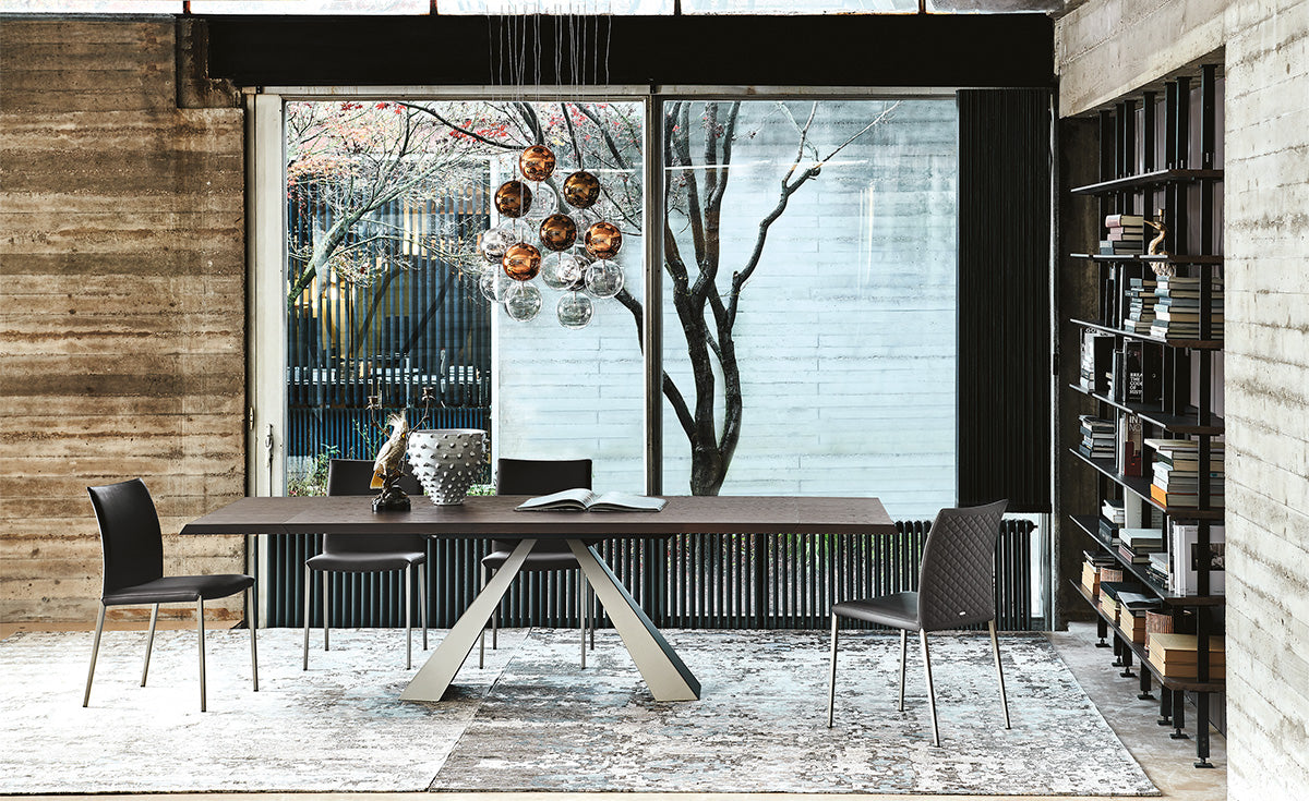 Tavolo Eliot Wood Drive Cattelan - base in acciaio e piano in legno