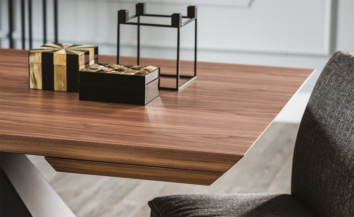 Tavolo Eliot Wood Drive Cattelan - base in acciaio e piano in legno