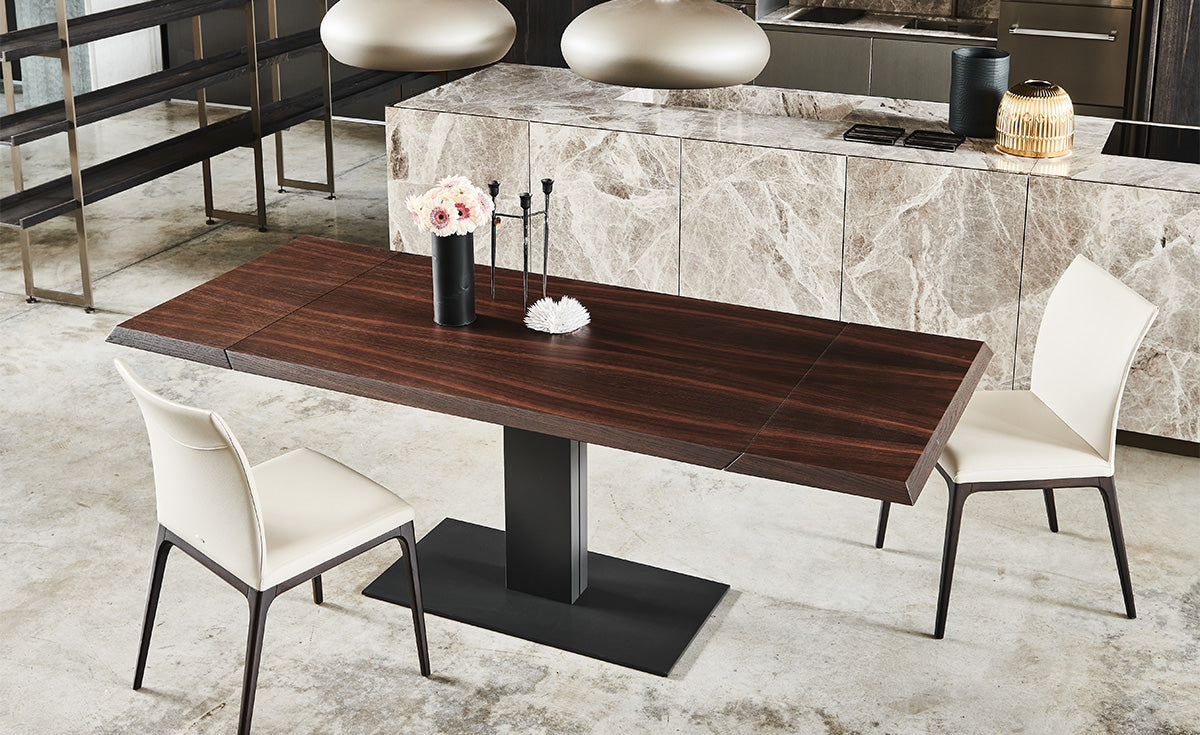 Tavolo Elvis Wood Drive Cattelan - base in acciaio e piano in legno