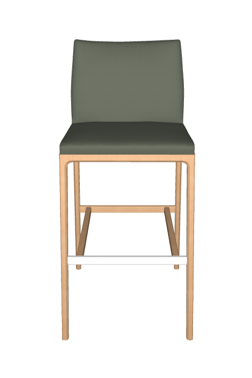 Sgabello Arcadia Couture Cattelan - struttura in legno e rivestimento in ecopelle o pelle