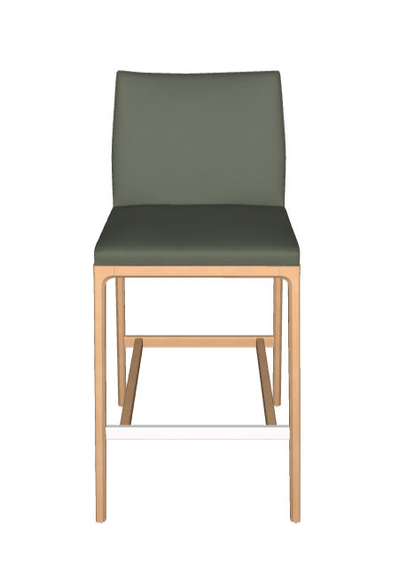 Sgabello Arcadia Couture Cattelan - struttura in legno e rivestimento in ecopelle o pelle