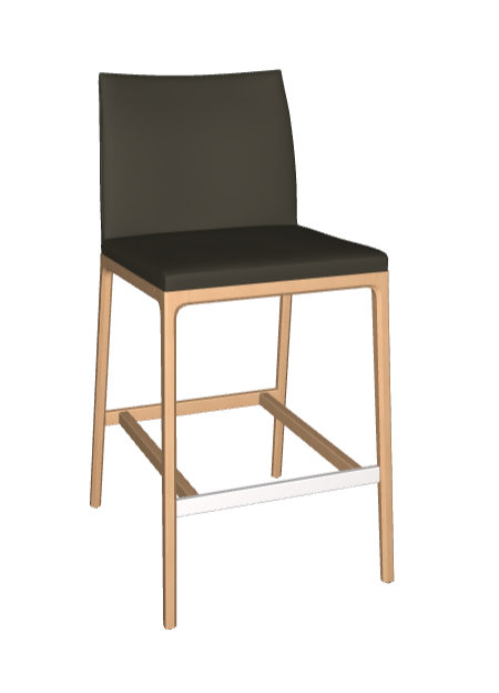 Sgabello Arcadia Cattelan - struttura in legno e rivestimento in tessuto, synthetic nubuck, micro nubuck, ecopelle o pelle