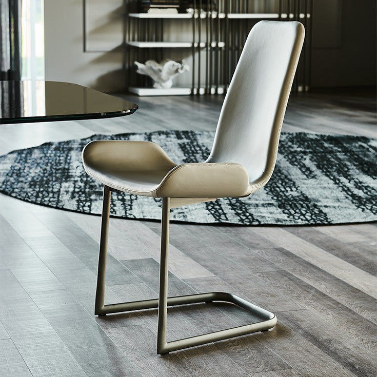 Sedia Flamingo Cantilever Cattelan - struttura in acciaio e rivestimento in tessuto, synthetic nubuck, micro nubuck, ecopelle o pelle