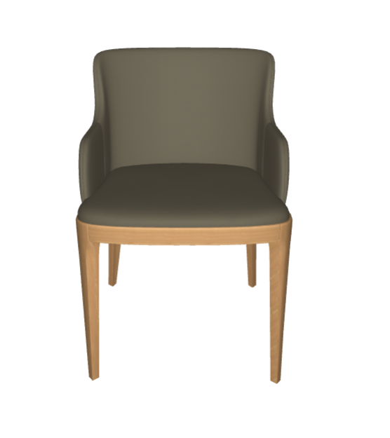 Sedia Magda Cattelan - struttura in legno e rivestimento in tessuto, synthetic nubuck, micro nubuck, ecopelle o pelle