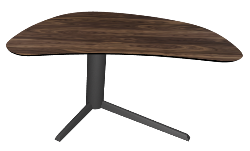 Scrivania Malibù Cattelan - base in acciaio verniciato e piano in legno