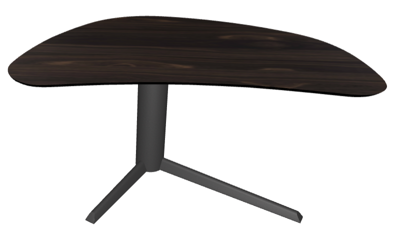 Scrivania Malibù Cattelan - base in acciaio verniciato e piano in legno