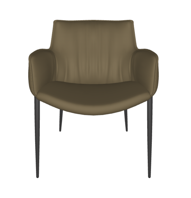 Sedia Rhonda Cattelan - struttura in acciaio e rivestimento in tessuto, synthetic nubuck, micro nubuck, ecopelle o pelle