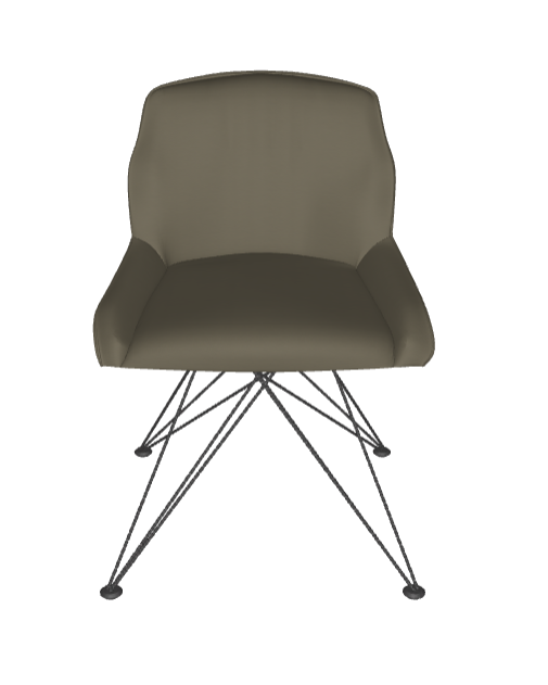 Sedia Flaminia Cattelan - struttura in acciaio e rivestimento in tessuto, synthetic nubuck, micro nubuck, ecopelle o pelle