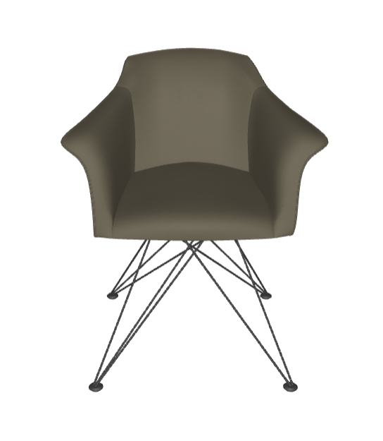 Sedia Flaminia Cattelan - struttura in acciaio e rivestimento in tessuto, synthetic nubuck, micro nubuck, ecopelle o pelle