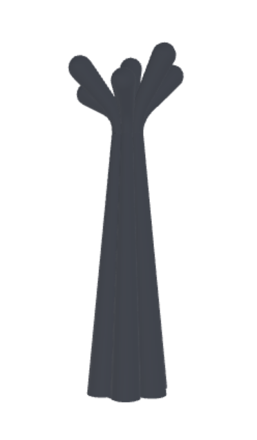 Appendiabiti Anemone Bonaldo - struttura in plastica oppure interamente rivestita in tessuto