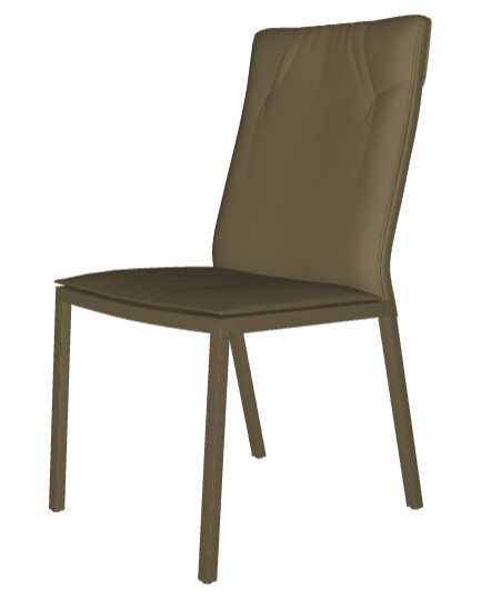 Sedia Isabel Cattelan - struttura in acciaio e rivestimento in tessuto, synthetic nubuck, micro nubuck, ecopelle o pelle